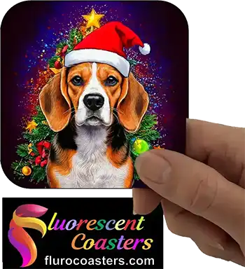  Beagle Dog Wearing Christmas Hat 1