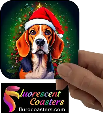  Beagle Dog Wearing Christmas Hat 2