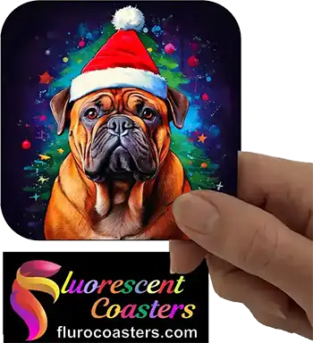  Bull Mastiff Dog Wearing Christmas Hat 2