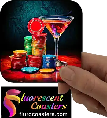  Casino Chips with Martini Glass 1