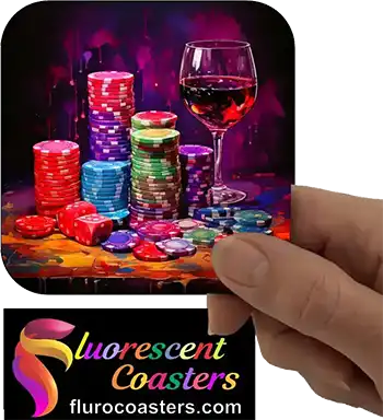  Casino Chips with Red Wine Glass 1