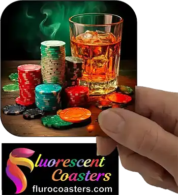  Casino Chips with Whiskey Glass 1